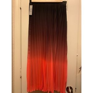 Pleated Ombré A line skirt